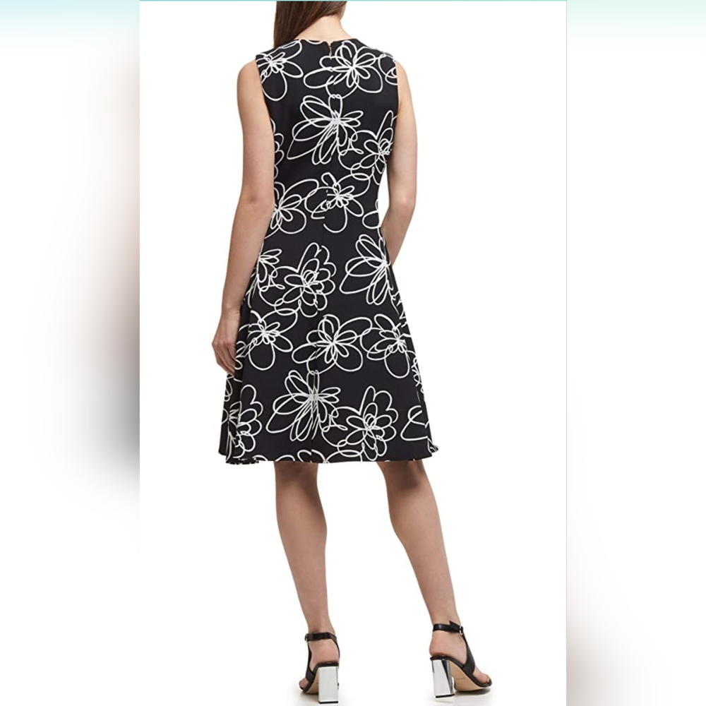 DKNY Sleeveless Fit and Flare Dress - Picture 2 of 5